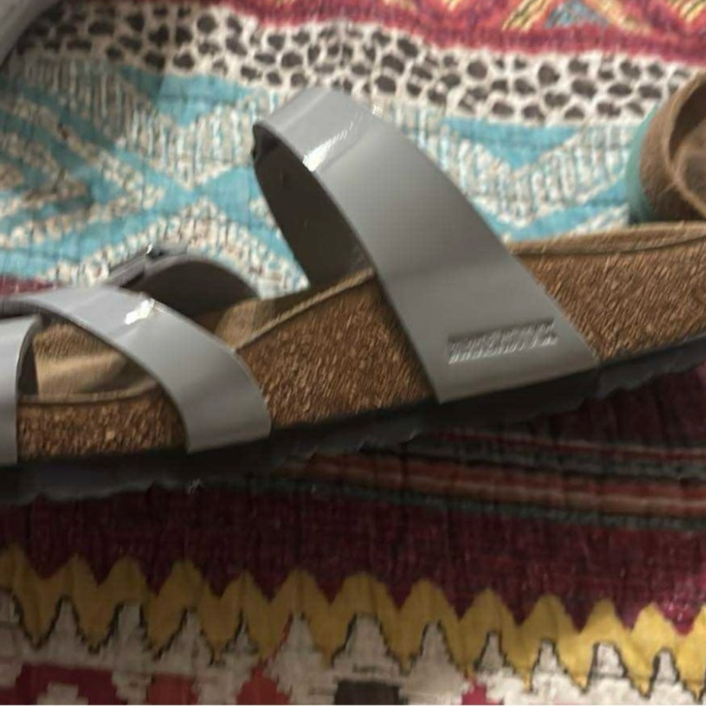 Birkenstock Women's Glossy Gray Sandals